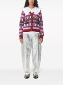 Ganni Logo Wool Mix Cardigan