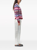 Ganni Logo Wool Mix Cardigan