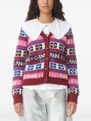 Ganni Logo Wool Mix Cardigan