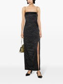 Ganni Crinkled Satin Midi Slip Dress