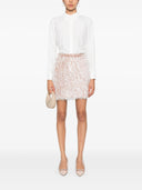 Elisabetta Franchi Camicia In Georgette Jacquard Lettering