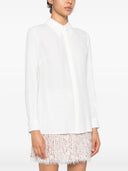 Elisabetta Franchi Camicia In Georgette Jacquard Lettering
