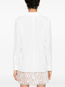 Elisabetta Franchi Camicia In Georgette Jacquard Lettering
