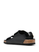 Birkenstock Milano Big Buckle Shine Black, Natural Leather