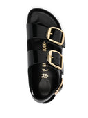 Birkenstock Milano Big Buckle Shine Black, Natural Leather