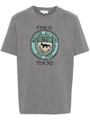 Maison Kitsuné Stadtmünzen Komfort T -Shirt