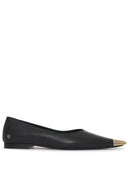 Anine Bing Nina Flats With Metal Toe Cap Black
