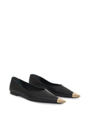Anine Bing Nina Flats With Metal Toe Cap Black