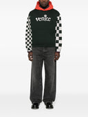 Erl Men Venice Checker Sleeve Blue Knit