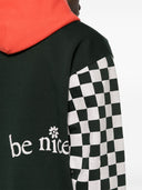Erl Men Venice Checker Sleeve Blue Knit
