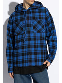 Off White Check Flannel Hooded