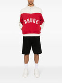 rhude rhude contrast Quarter zip varsity