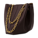 The Gather Bucket Bag In Brown Vegan Leather