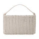 La bolsa cuadrada en cuero vegano blanco