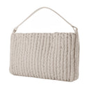 La bolsa cuadrada en cuero vegano blanco