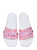 Moschino Lettering Logo Slide Sandals
