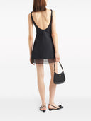 Prada Enamel Triangle Logo Wool Dress