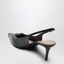 Valentino Garavani Slingback v Logo The Bold Edition Pombas de piel de becerro negra