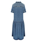 Ganni Blue Denim Shirt Dress