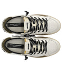Crime London Sk8 Deluxe White Military Sneaker