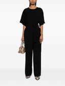 Parosh Wide Leg Cargo Jumpsuit