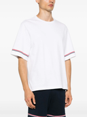 Thom Browne Rwb Stripe Cotton T Shirt