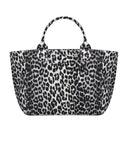 Ganni Leopard Print Grey Shopping Bag