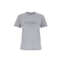 Camiseta de algodón del logotipo de Fendi