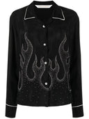 Palm Angels Palm Angels Flame Embroidered Shirt