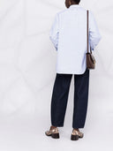 Golden Goose Golden W's Camicia Boyfriend In Cotone Oxford Rigato