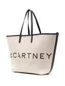 Stella Mc Cartney Logo Print Cotton Tote Bag