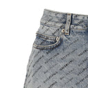 Balenciaga Logo Print Denim Rock