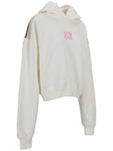 Palm Angels Classic Logo Neon Crop Hoody Off White