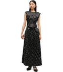 Top corsetto Ganni nero a pois