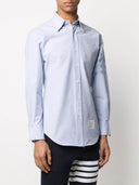 Thom Browne Classic Fit Shirt W/ 4 Bar In Oxford Satin Weave