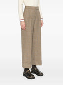 Thom Browne hoch taillierte Hose mit Doppelfalten aus Gunclub-Karo-Cheviot-Tweed