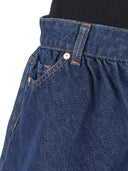7 For All Mankind Banded Mini Skirt Indigo Soul