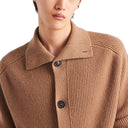 Prada Ribbed Knit C Mere Cardigan