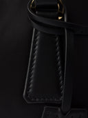 Prada Re Nylon And Leather Medium Top Handle Bag With Padlock