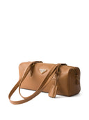 Prada Medium Leather Top Handle Bag With Padlock
