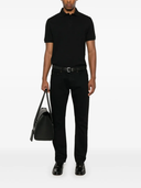 Saint Laurent Cassandre besticktes Piqué-Poloshirt