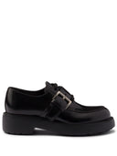 Prada Brushed Leather Lace Up Shoes