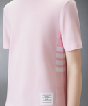 Thom Browne T-shirt met korte mouwen en engineered 4-bar-streep in klassiek piqué