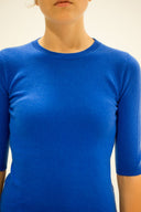 La Rose La Rose Maglia 3/4 Cashmere Bluette
