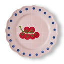 Bitossi Home Vass Round Cm 30 Pink Polka Dot Green
