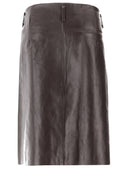 Niccolò Pasqualetti Piega Skirt Square Suede Patchwork