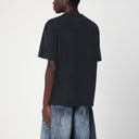 Maglietta a sbiadimento nera di Martine con logo