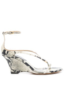 Khaite Marion Ankle Strap Wedge Sandal 75