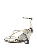 Khaite Marion Ankle Strap Wedge Sandal 75