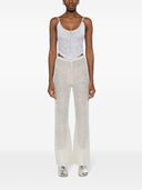 Strong Iris' Linen Openworked Pants